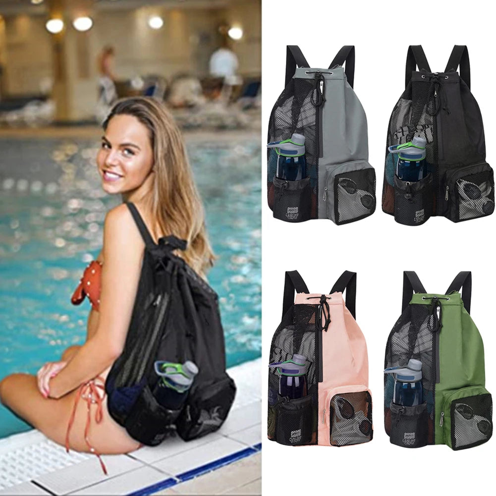 Lightweight Basketball Drawstring Backpack with Wet Pocket