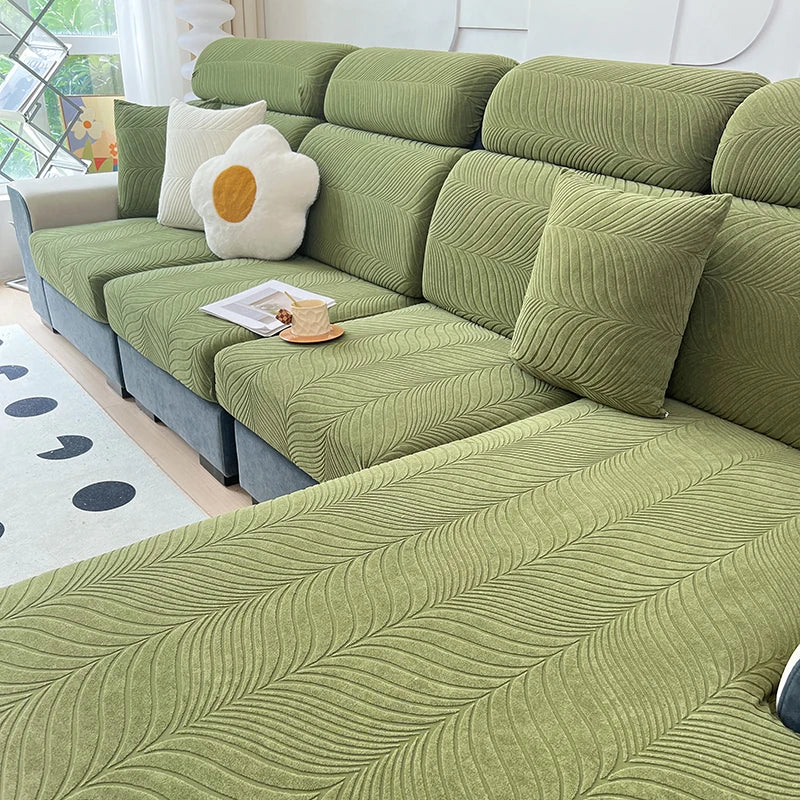 Splash-Proof Jacquard Sofa Cover | High Elasticity & Anti-Dirt