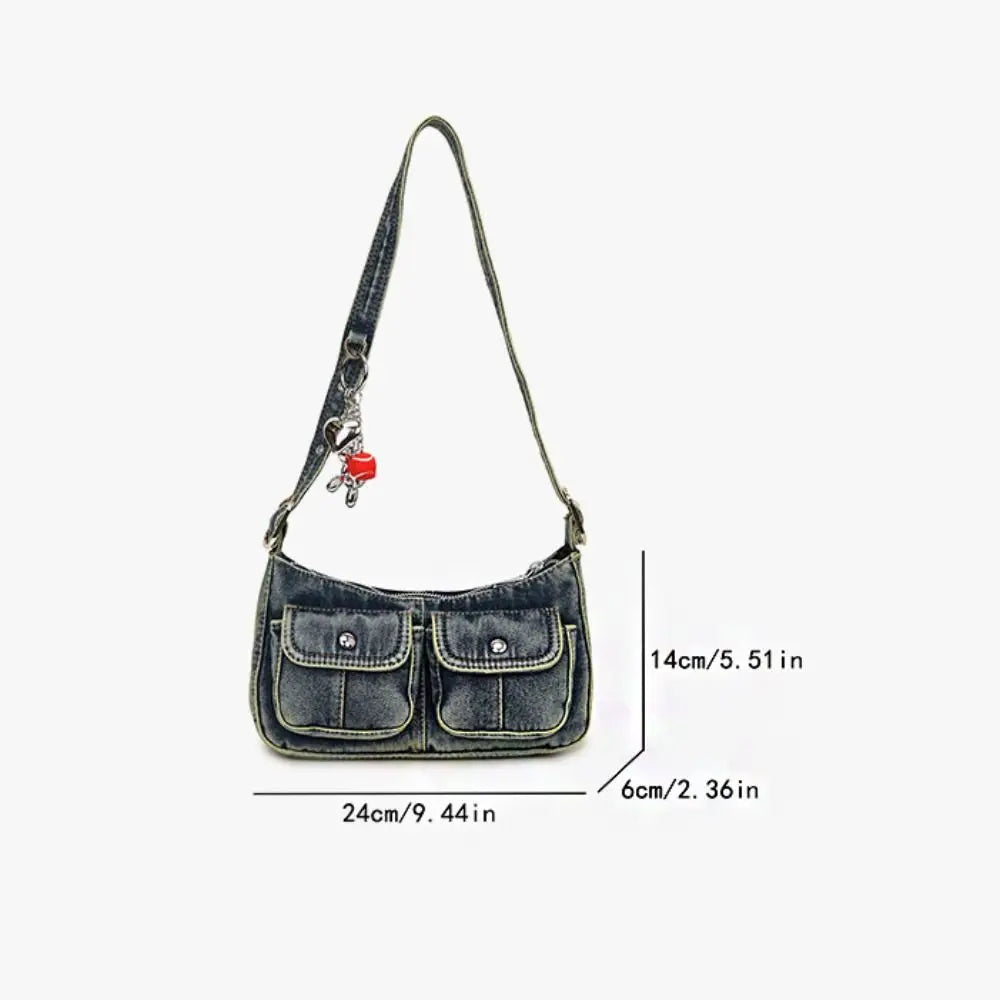 Trendy Retro Denim Handbag | Stylish Crossbody Tote for Women