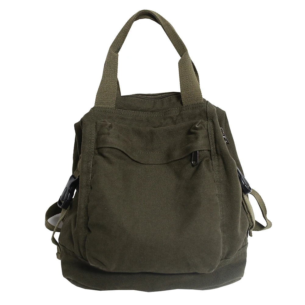 Vintage Canvas Backpack for Women | Stylish School Bag