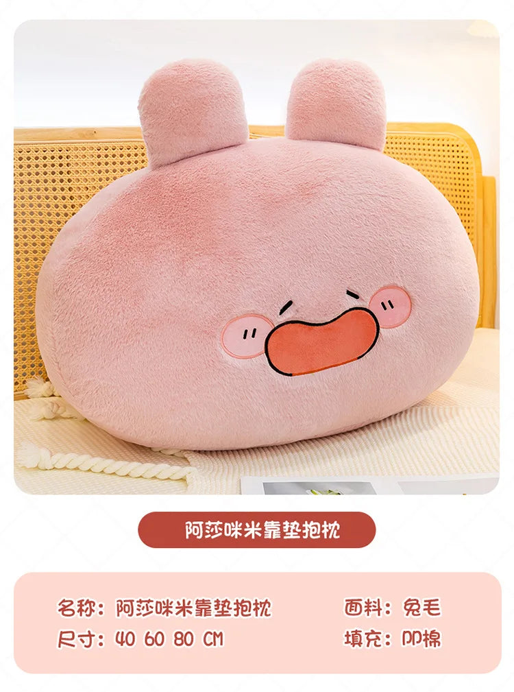 Large Pink Rabbit Plush Toy | Funny Expression Kids Stuffed Animal