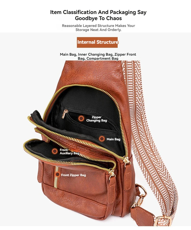 Large Capacity PU Women's Crossbody Bag | Stylish and Versatile