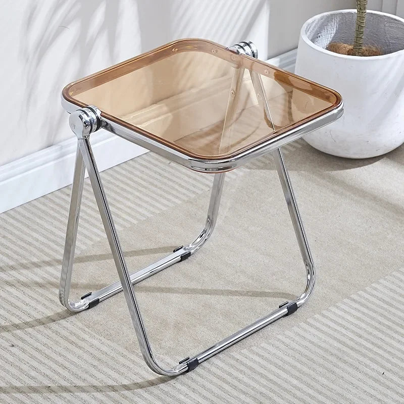 Mesa Auxiliar Plegable de Moda | Mesa de Centro Moderna de Acrílico