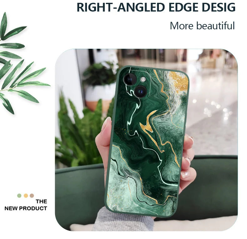 Marble Texture Phone Case For iPhone 16 16E 15 14 13 12 11 X XR XS SE2 SE2020 8 7 6 6S Plus Pro Max Mini Silicone Cover