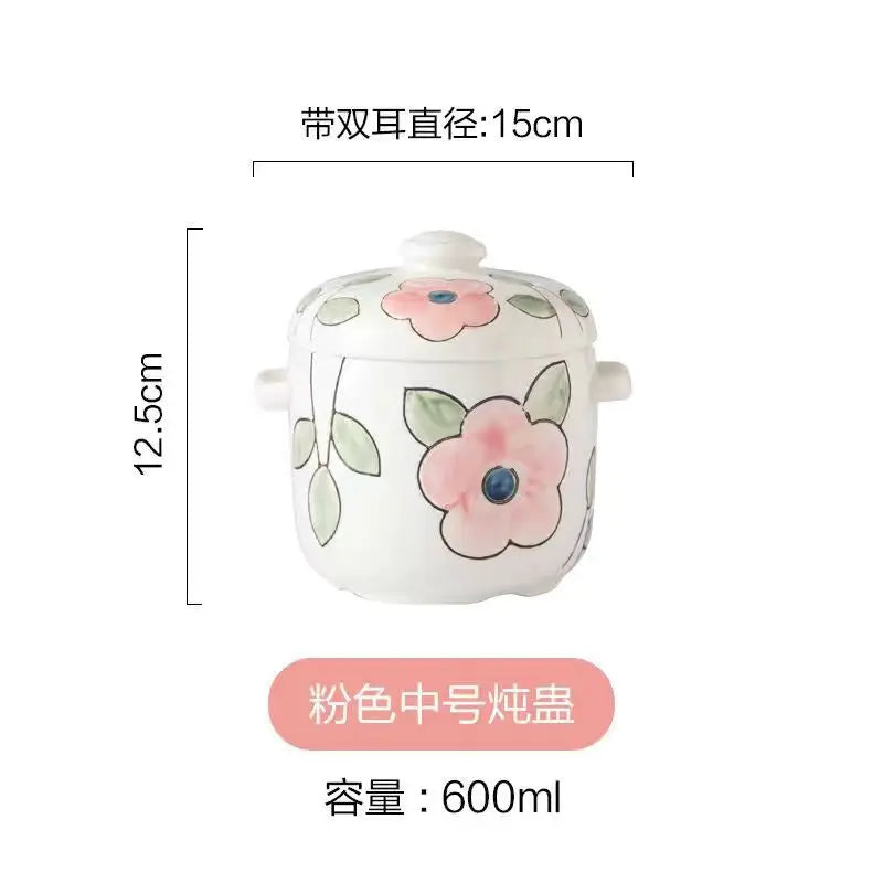 Hand-Painted Ceramic Stew Pot | Versatile Heat-Resistant Cookware