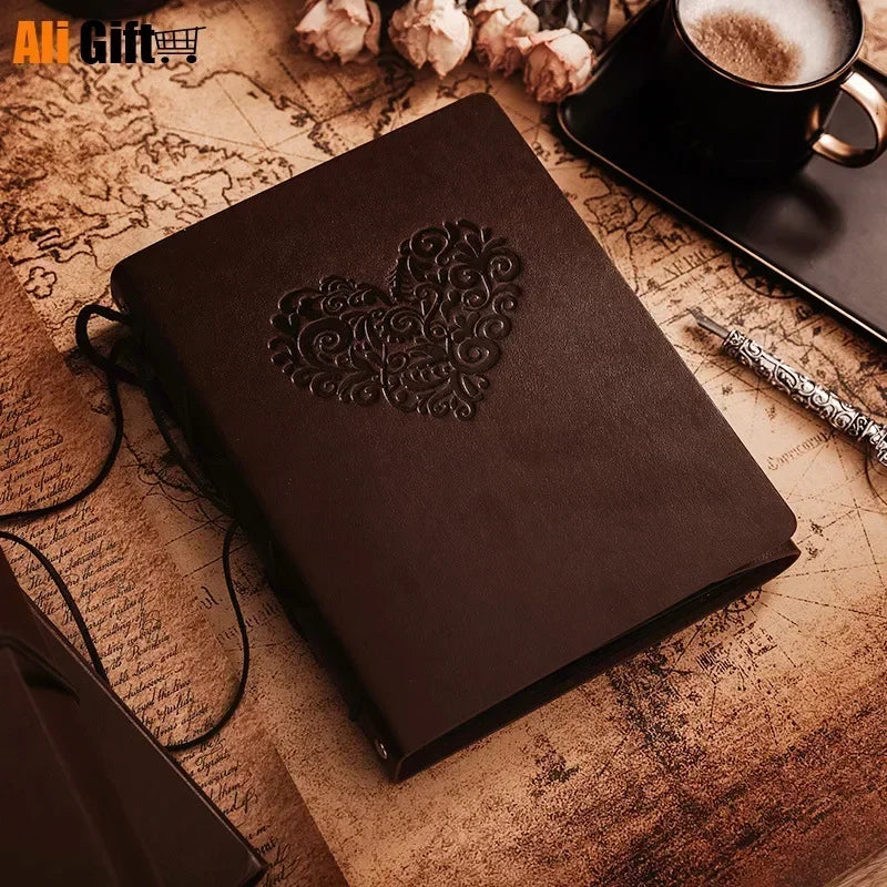 Creative Vintage Leather Photo Album | Handmade Scrapbook & Guestbook
