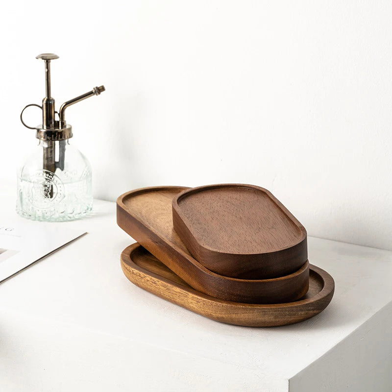 Eco-Friendly Wooden Dessert Plates | Elegant Serving Trays