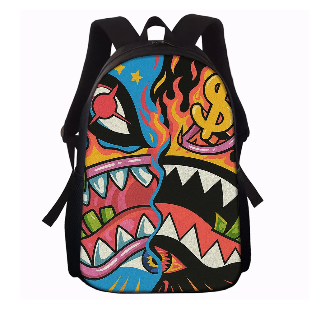 Trendy Shark Graphic Backpack Set | Stylish & Functional for All