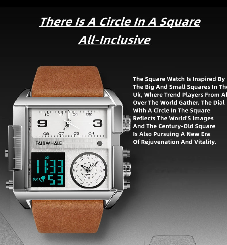 Elegant Men's Electronic Quartz Watch | Luminous Vintage Sports Timepiece