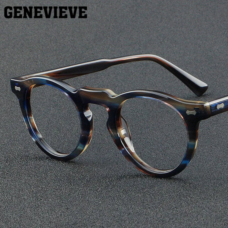 Personalized Retro Round Frame Anti Blue Light Glasses - 2026