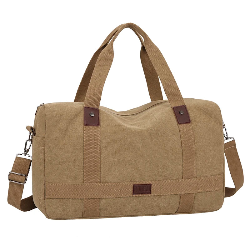 Men's Versatile Canvas Travel Bag | Large Capacity Weekend Duffel