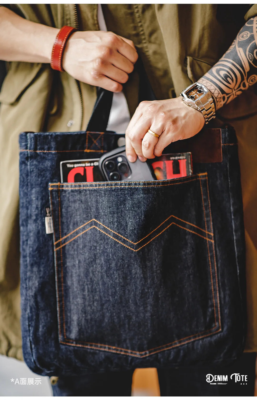 Men's Retro Denim Shoulder Crossbody Bag for Everyday Use
