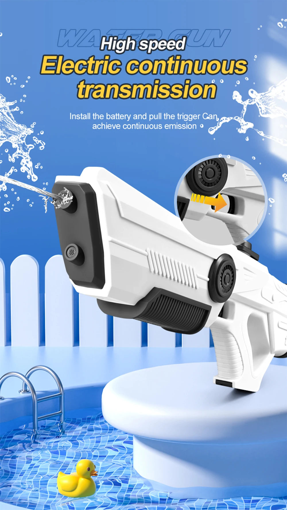 Electric Automatic Water Storage Spray Gun | Summer Fun