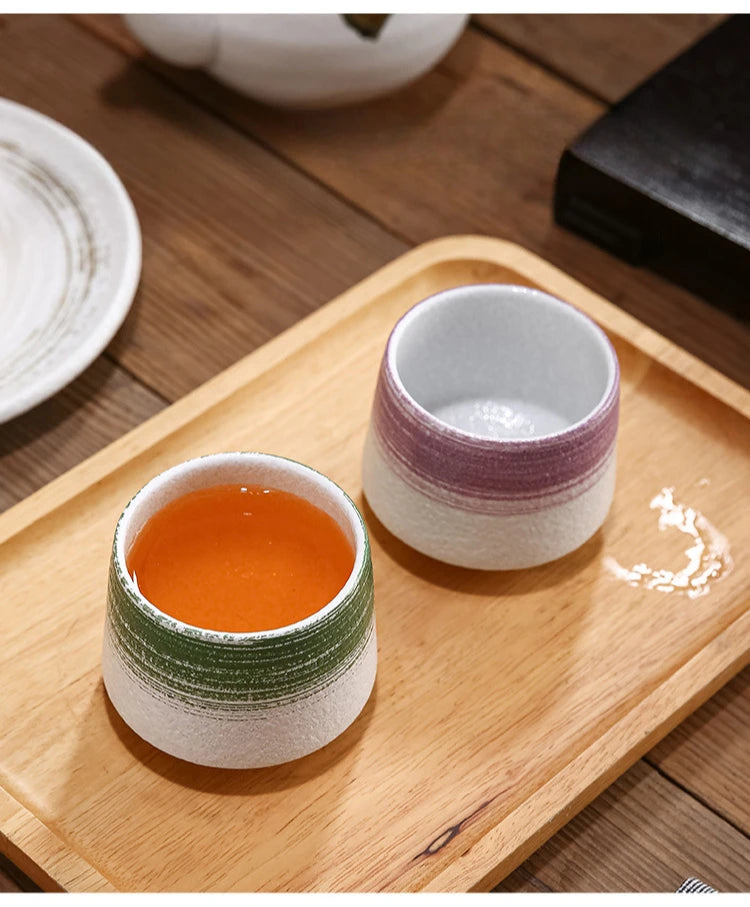 Tazas de café vintage de cerámica estilo japonés | Vajilla elegante
