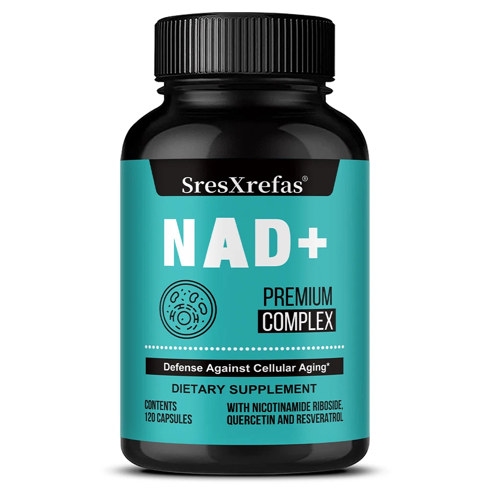 Premium NAD+ Resveratrol Capsules | Boost Energy & Support Focus