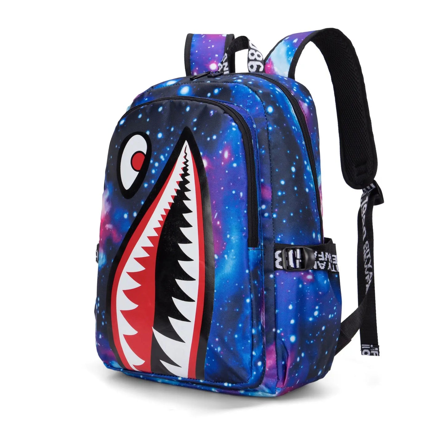 Cartoon Shark Print Backpack | Fun Rucksack for Kids