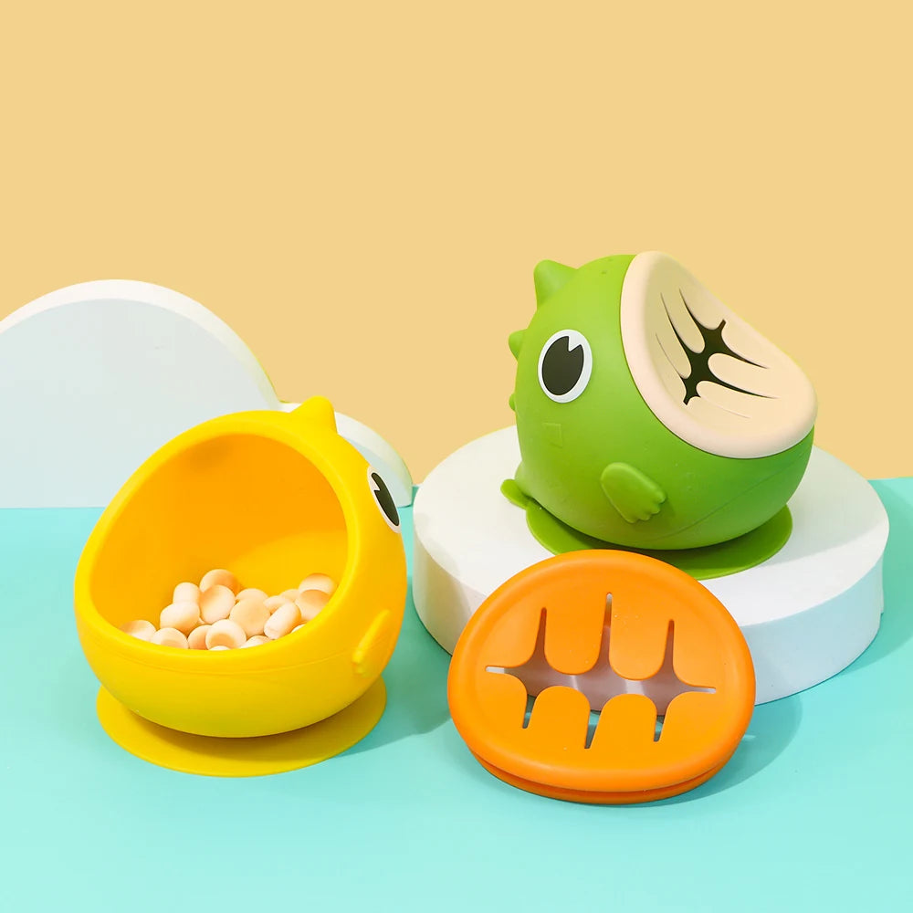 Dinosaur Silicone Bowl | Fun Suction Cup Baby Tableware
