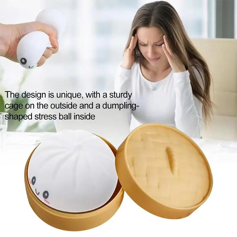 Giant Dumpling Toys Anxiety Relief Fidget Toy Simulation Food Steamed Stuffed Bun Soft Squeeze Decompression Dough Toy