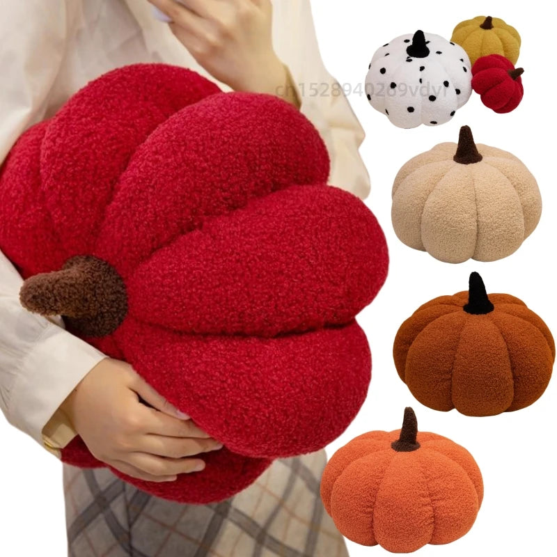 Halloween Pumpkin Plush Pillow | Cozy Decorative Cushion for Fall