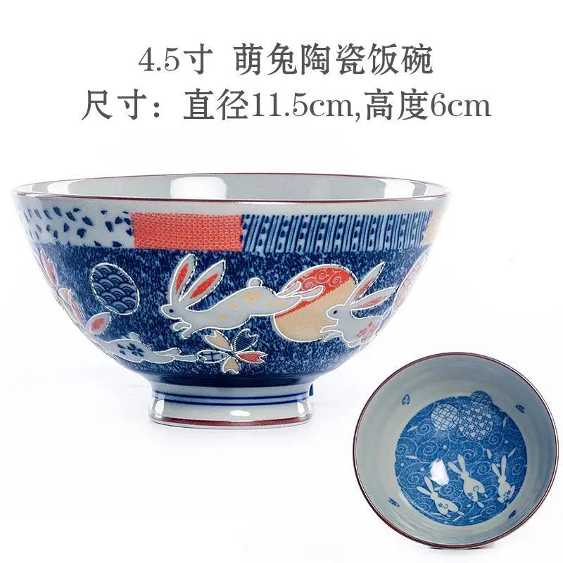 Cute Animal Ceramic Bowls | Adorable Lucky Cat Rice Bowl