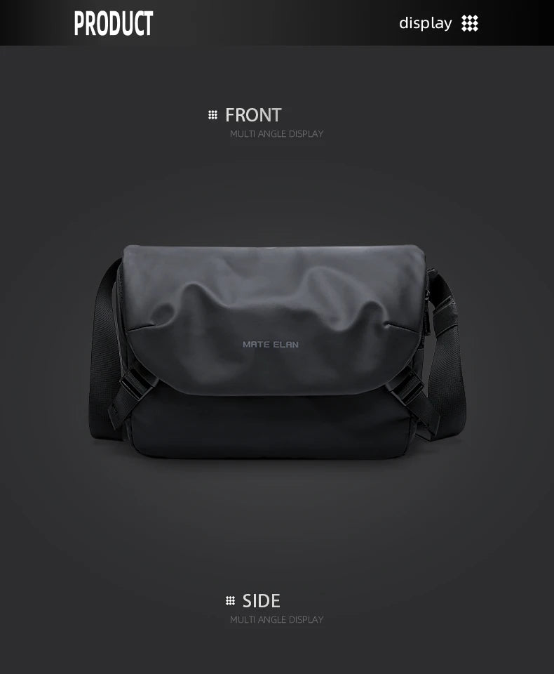 Waterproof Minimalist Men's Crossbody Messenger Bag for Travel