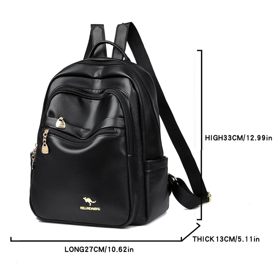 Stylish Leather Backpack for Women | Spacious Daily Use