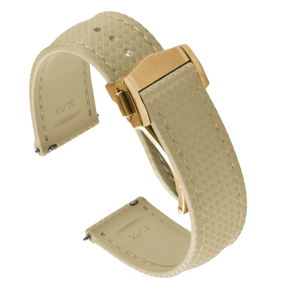Universal Tropical FKM Rubber Watch Strap | Quick-Release Dive Bracelets