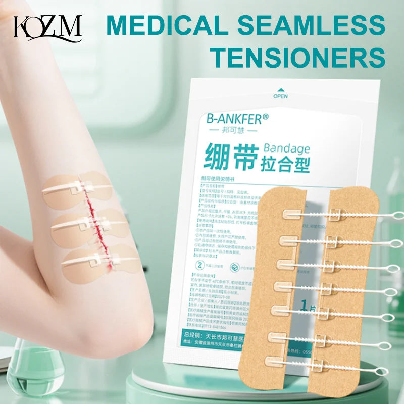 Portable Zipper Tie Wound Closure Patch | Quick Hemostatic Band-Aid