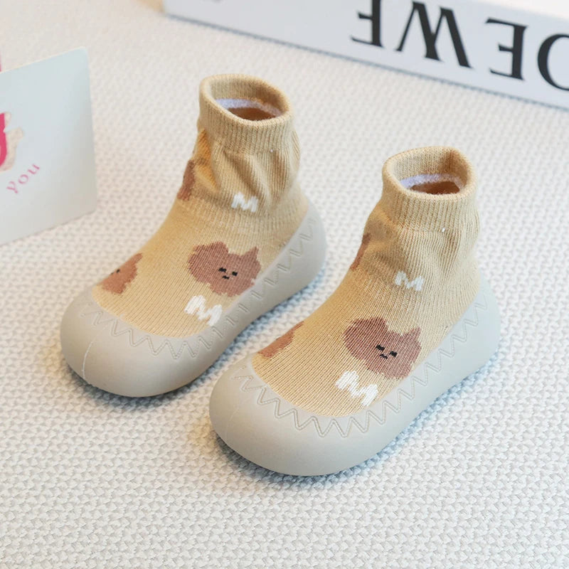 Cute Cartoon Baby Socks Shoes | Soft Rubber Sole for First Walkers