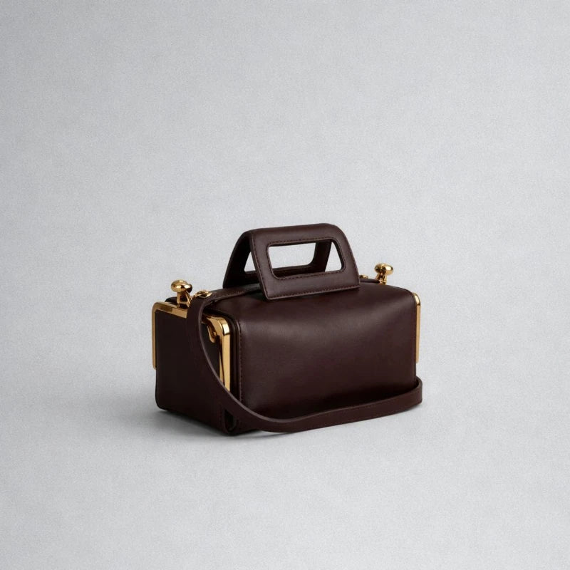 Luxury Retro Clip Handbag | Elegant Large Capacity Crossbody Bag
