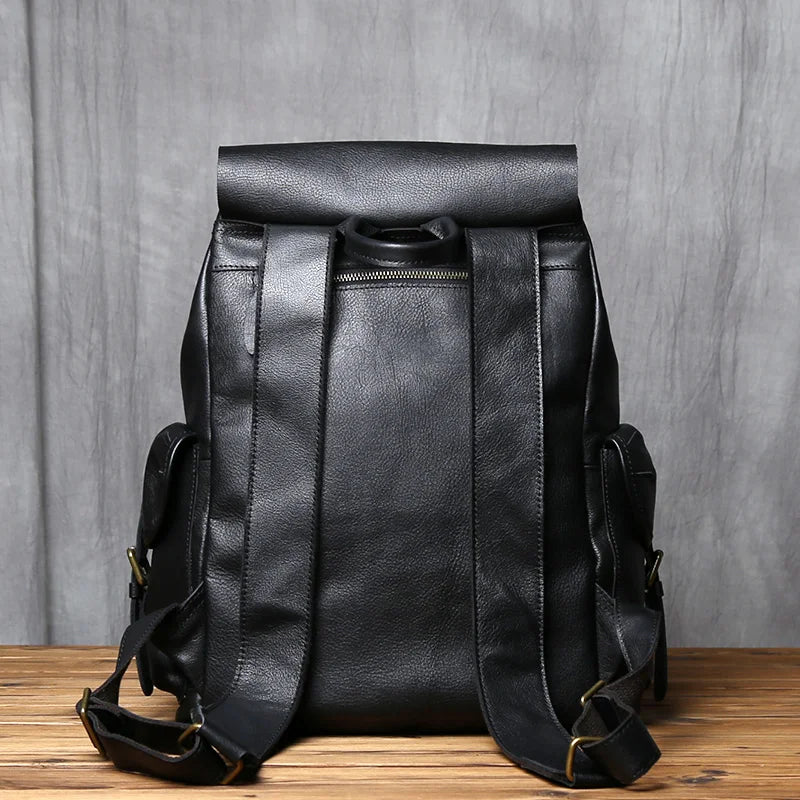 Men's Casual Leather Backpack | Large Capacity & Stylish Design