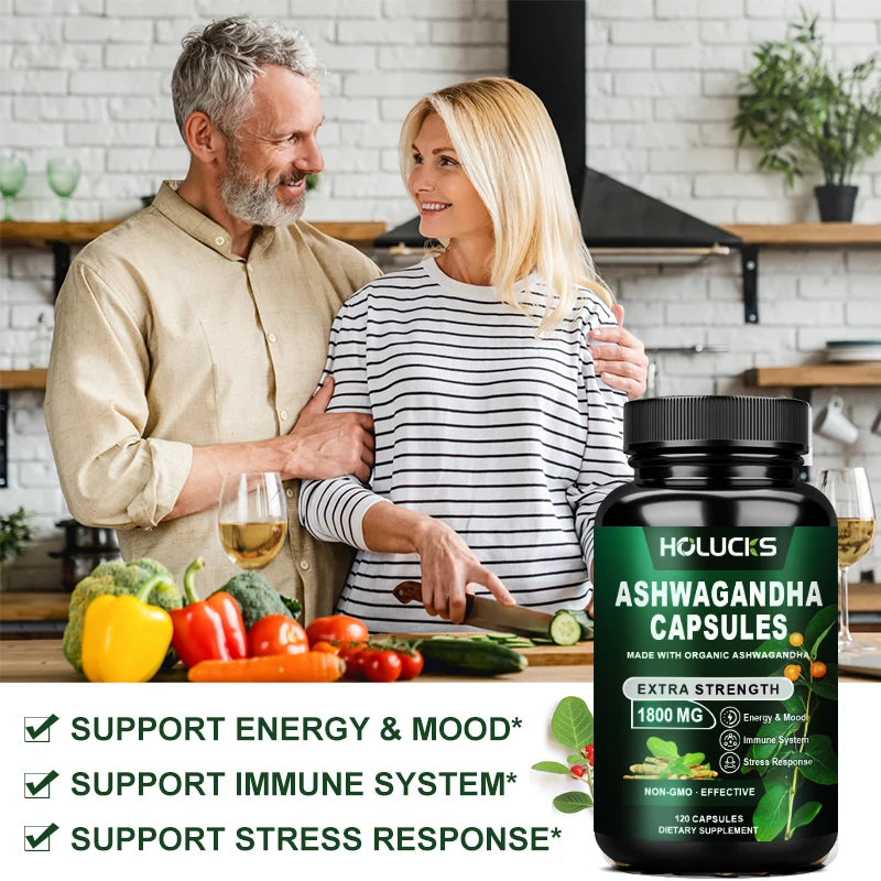 Ashwagandha Capsules for Stress Relief & Energy Support