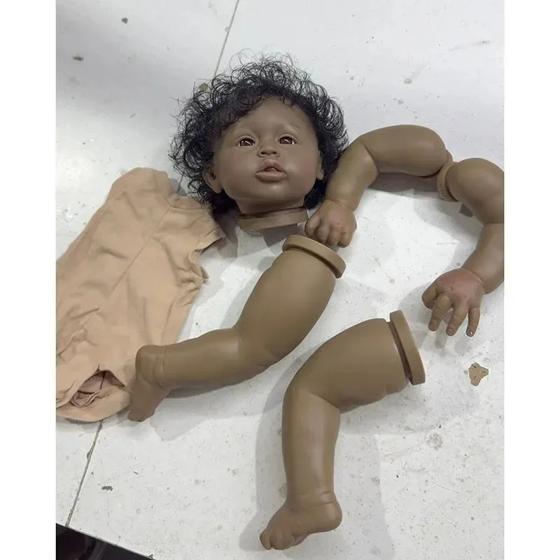 20-Inch Curly Hair Reborn Doll Kit | Unfinished Doll Parts