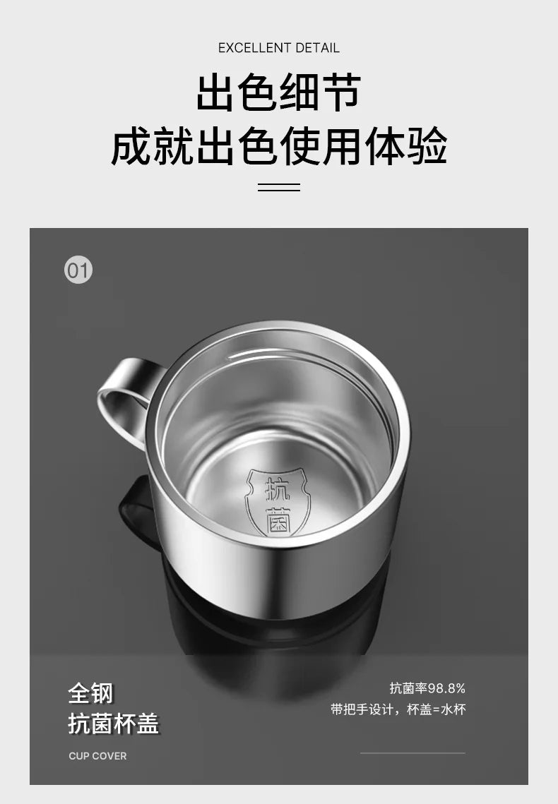 Large Capacity Insulated Stainless Steel Thermos with Temperature Display