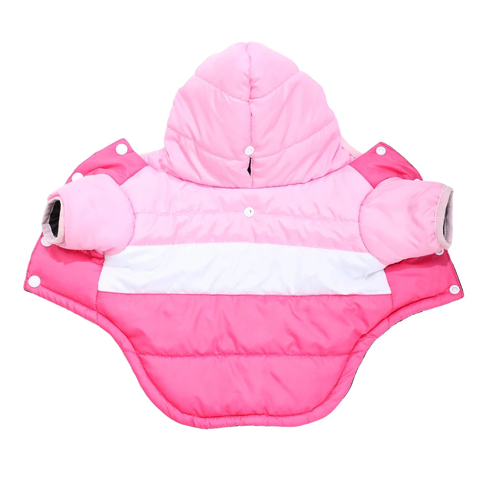 Chaqueta cálida cortavientos con capucha para mascotas | Mantente abrigado y con estilo