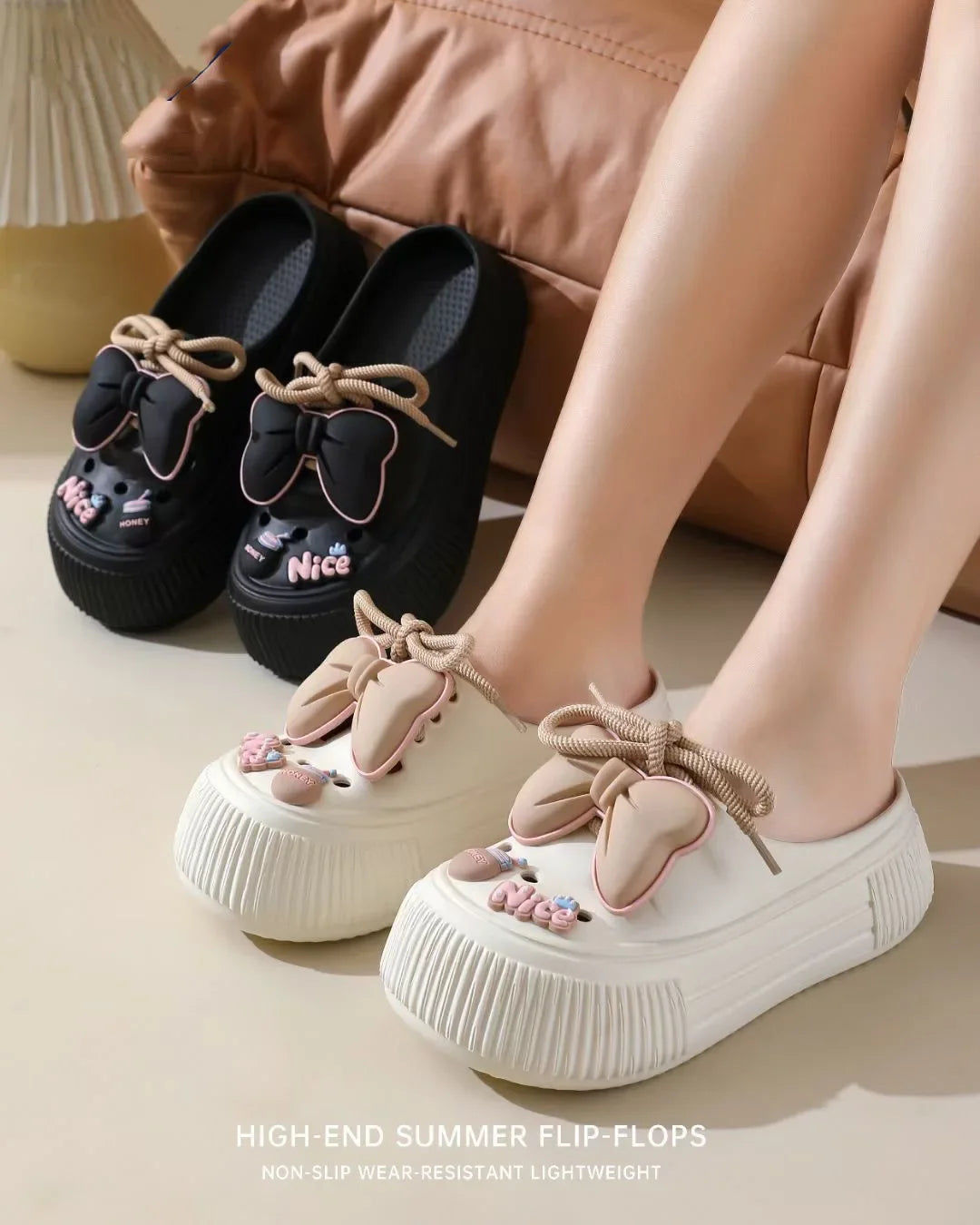Women's Cute Bow EVA Slippers | Stylish Summer Sandals