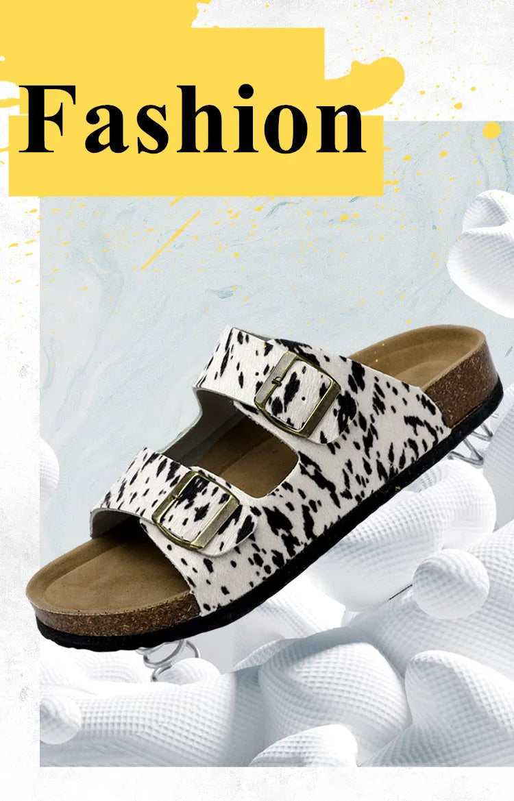 Summer Bestseller Cork Men's Flip-flops | Anti-slip Leopard Print Sandals