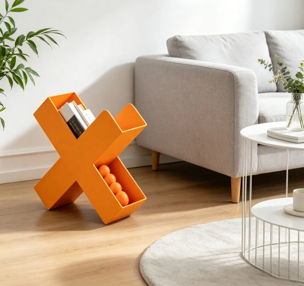 Scandinavian Mini Bookshelf Side Table | Stylish Living Room Decor