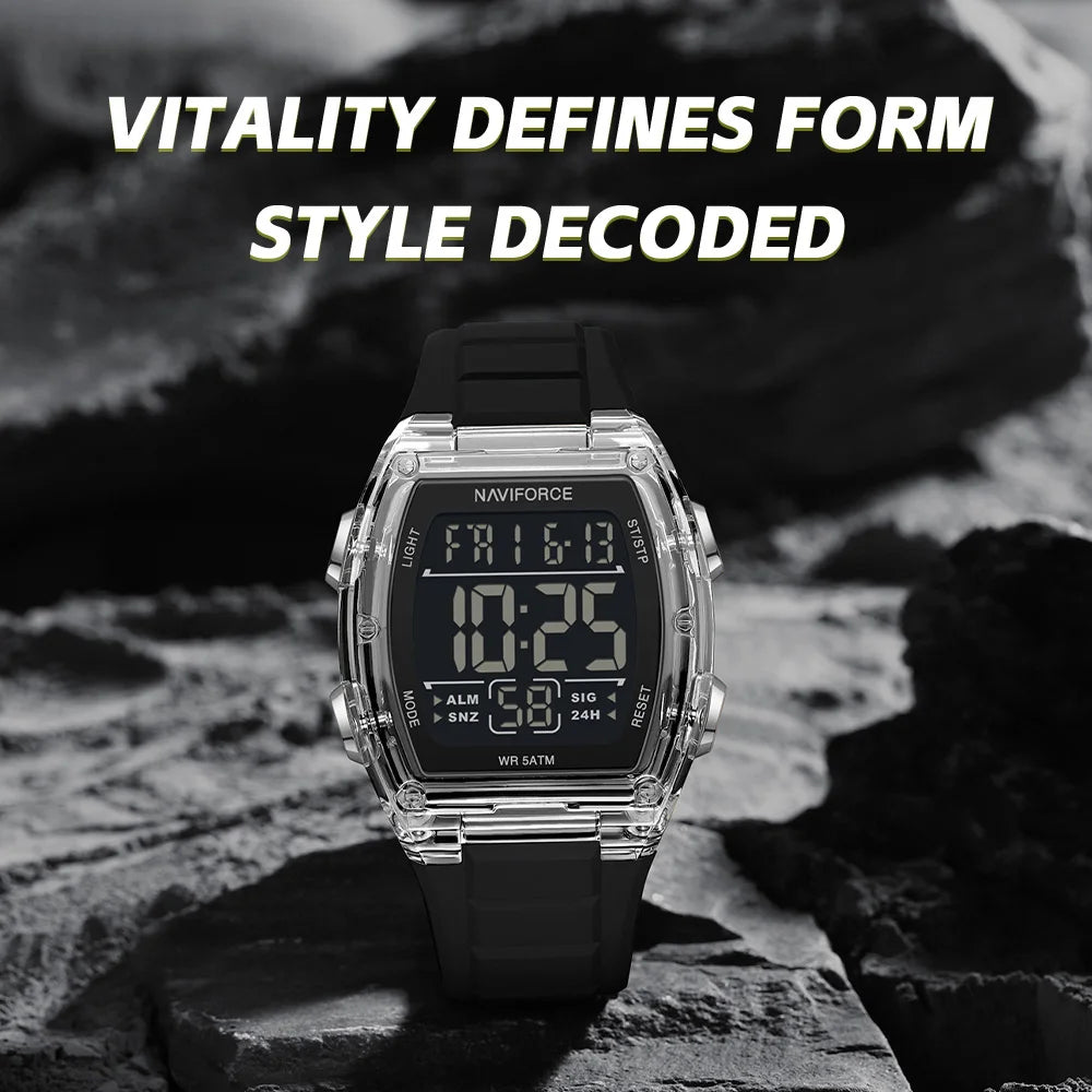 Luxury Digital Sport Watches for Men | Waterproof Silicone Band