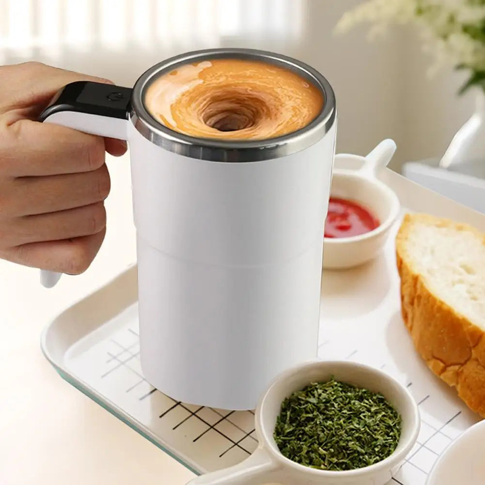 Stainless Steel Rechargeable Electric Stirring Cup | Portable Mixing Mug