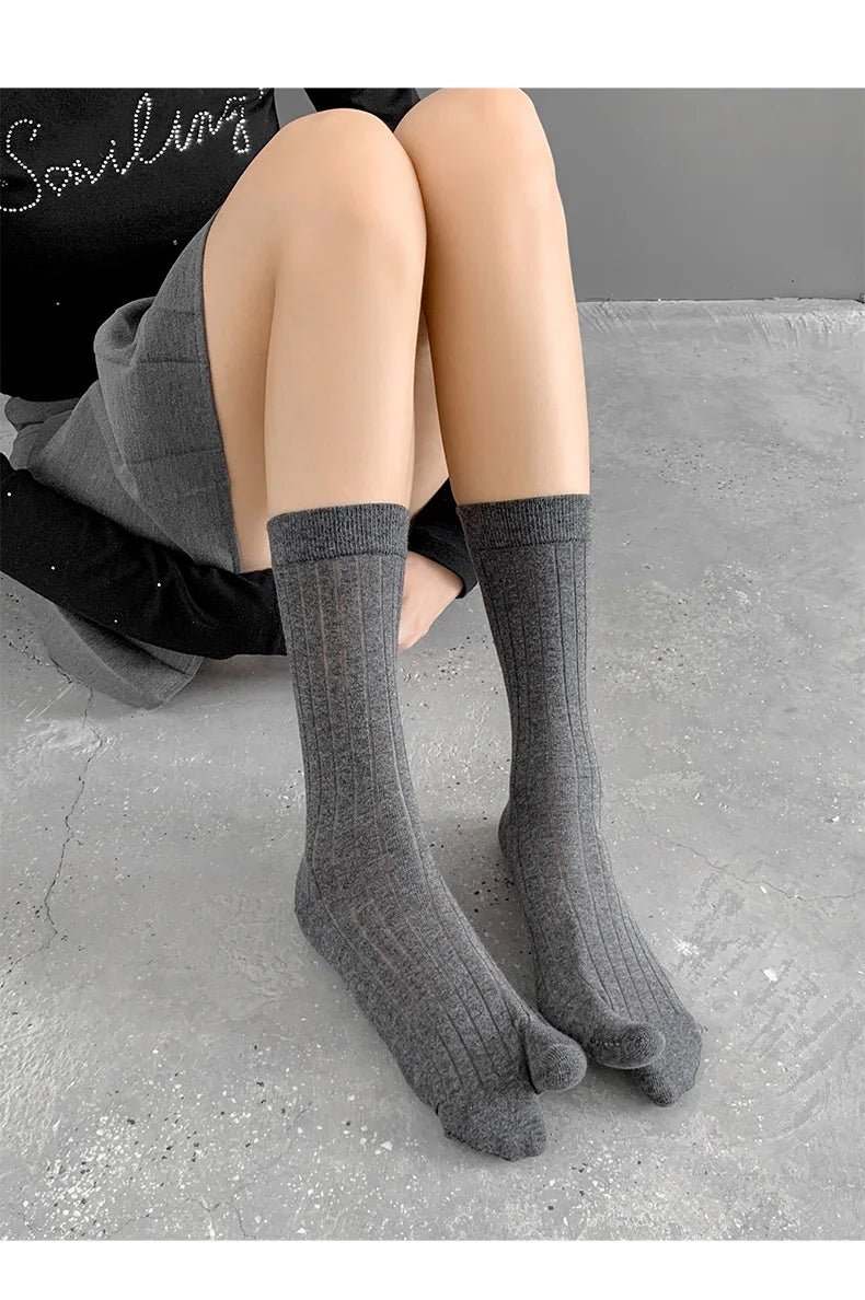 Stylish Cotton Tabi Socks for Women | Comfortable Two-Toed Socks