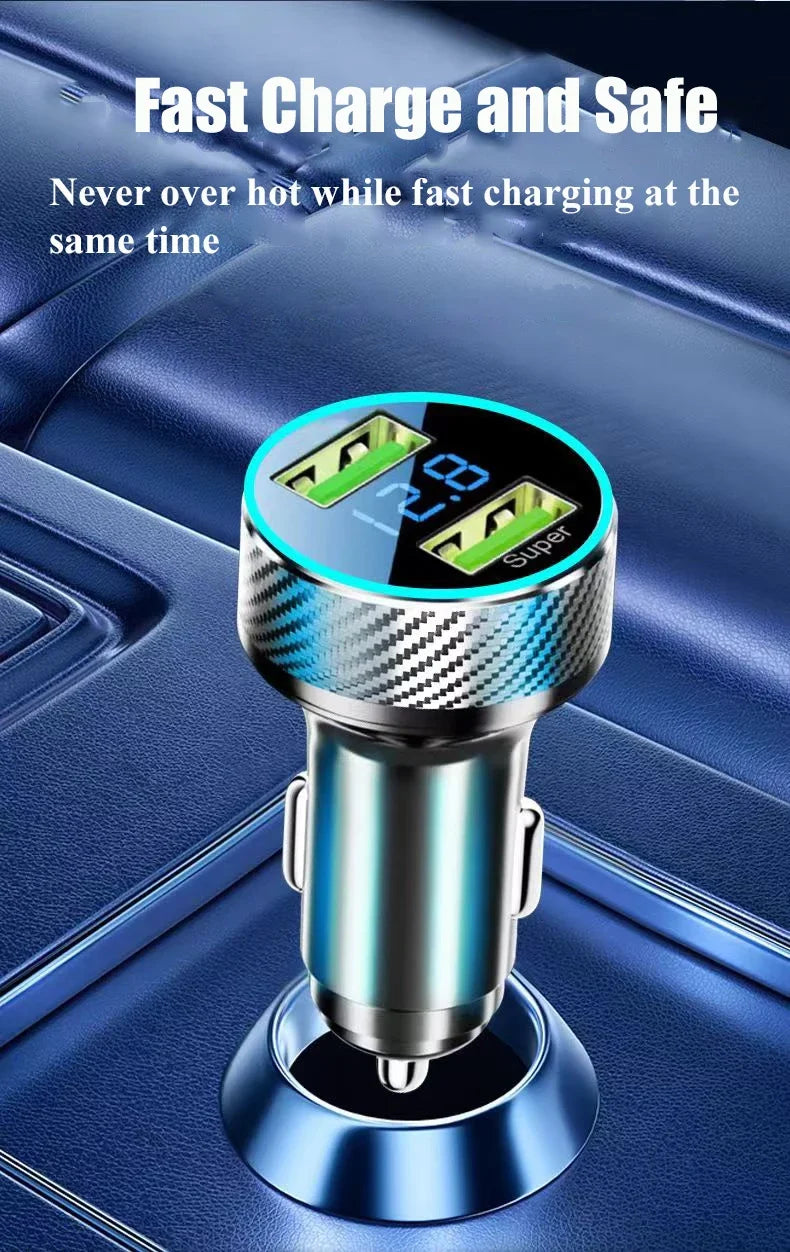 2-in-1 USB Car Charger Adapter | Super Fast GaN Charging Solution