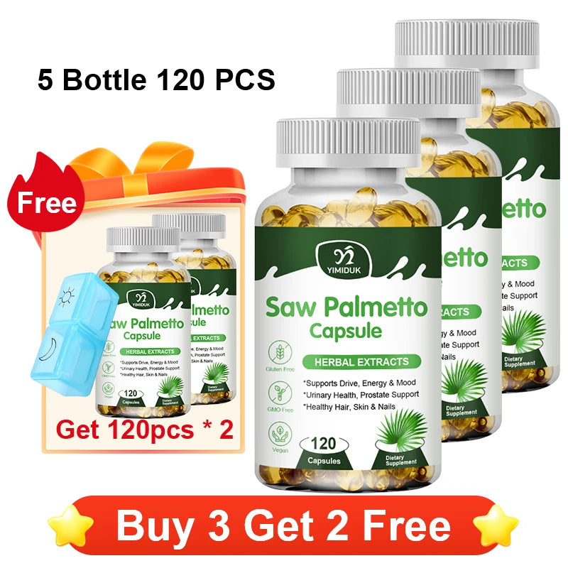 Saw Palmetto Supplement for Prostate Health & Hair Growth