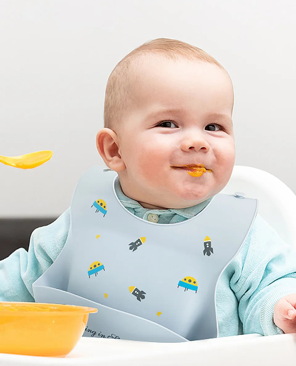 Adjustable Waterproof Silicone Baby Feeding Bibs for Kids