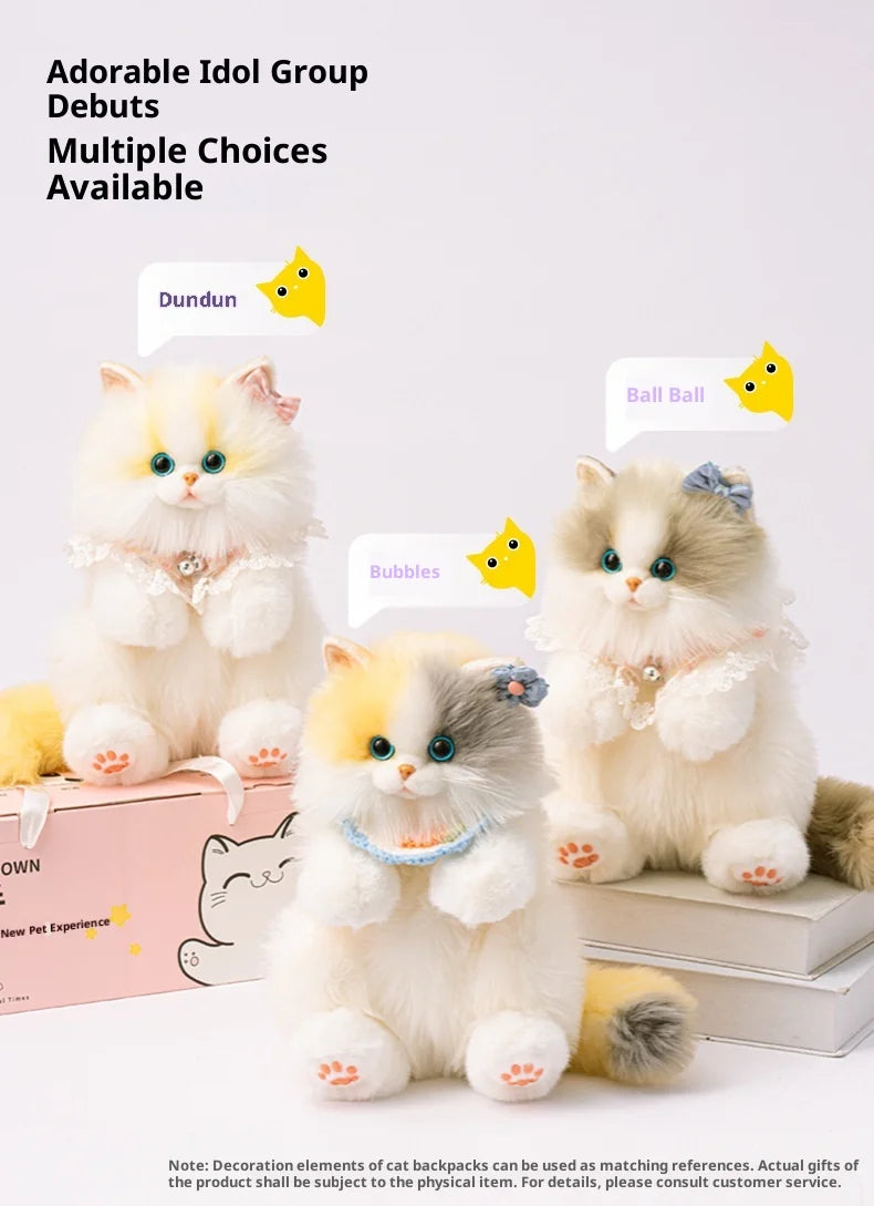 Cute Cat Plush Backpack | Adorable Stuffed Animal Toy for Girls