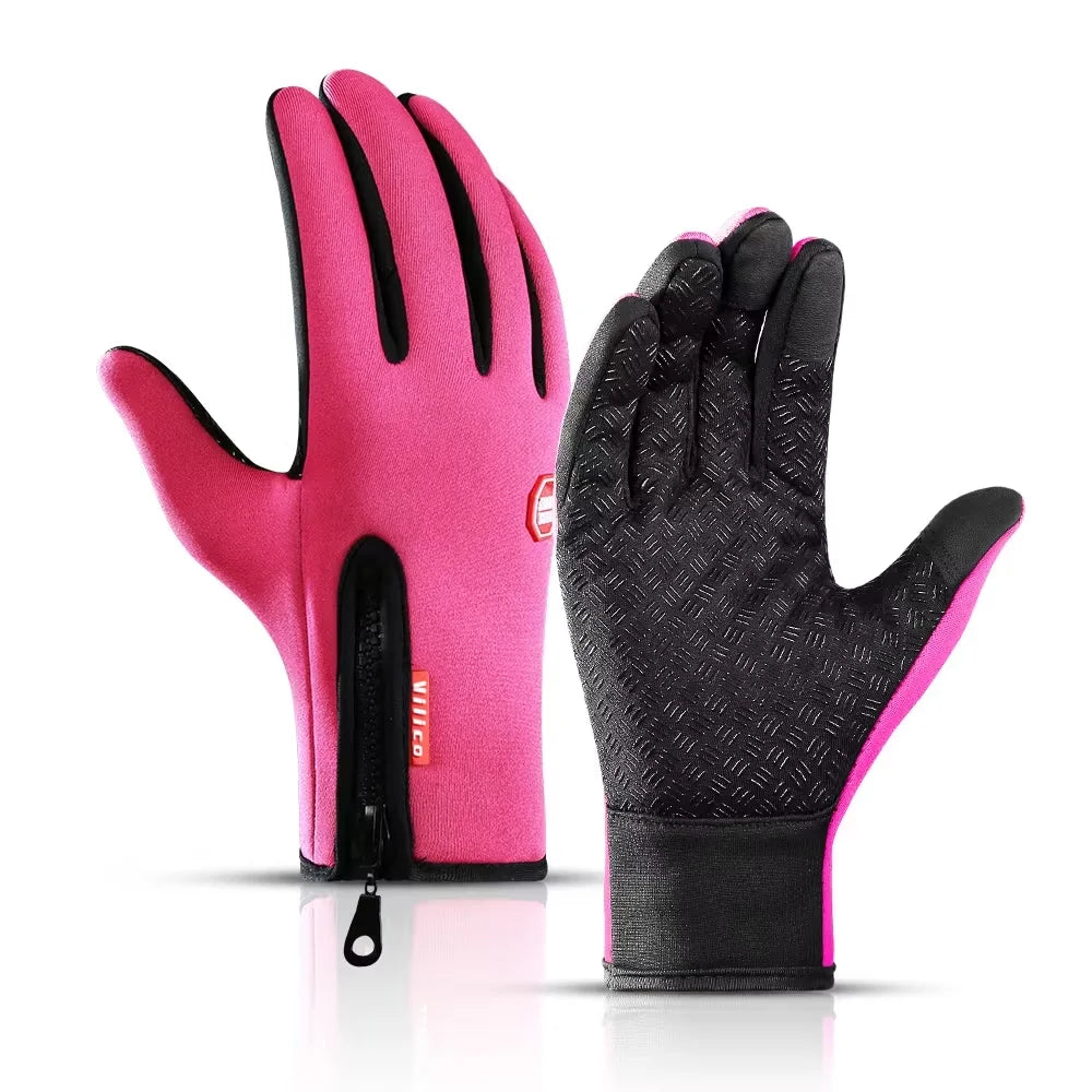 Guantes de invierno para ciclismo/esquí | Resistentes a la humedad y compatibles con pantalla táctil, cálidos