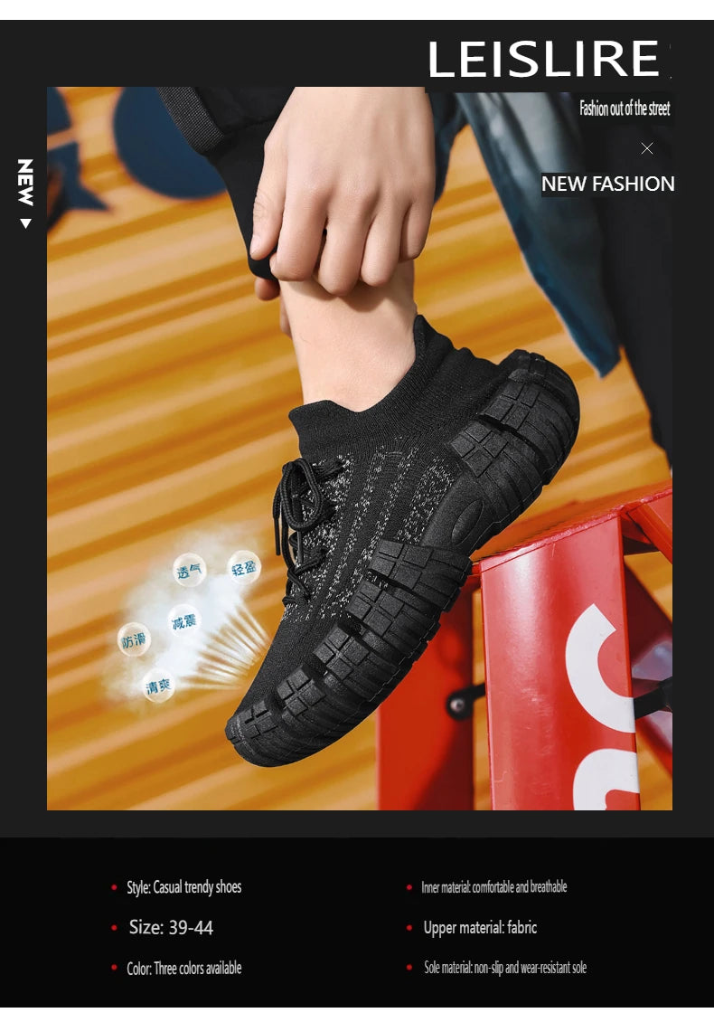 Men's Casual Breathable Mesh Shoes | Non-slip Thick Sole Comfort