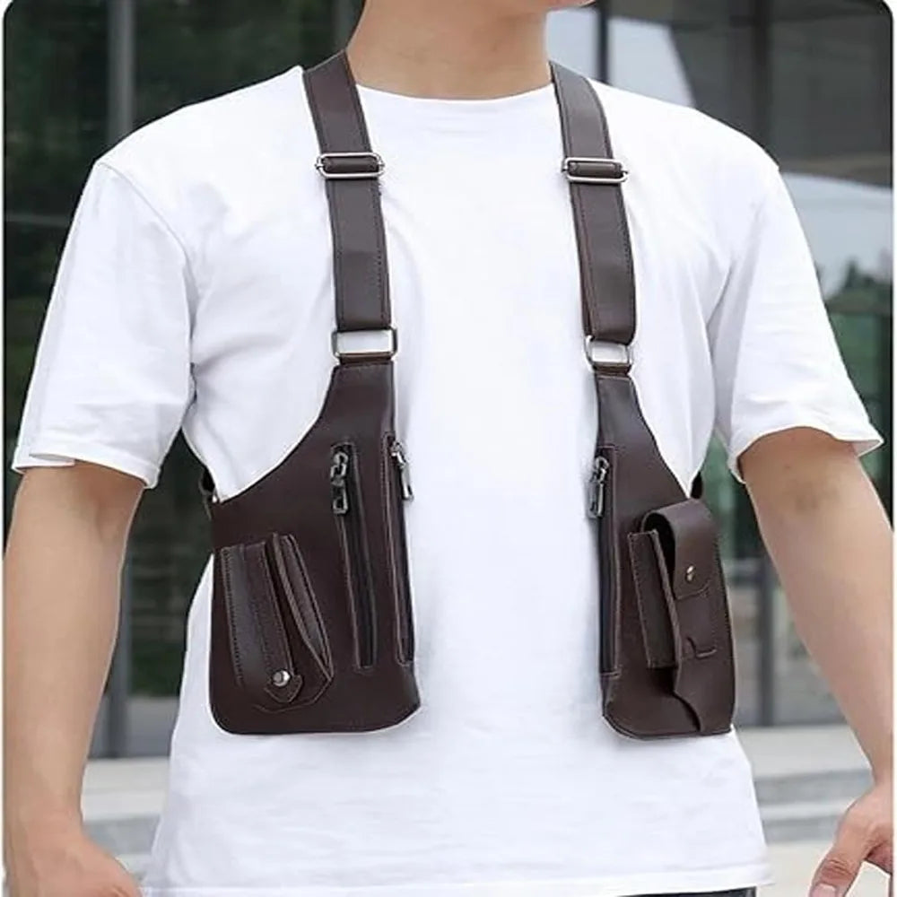 Bolso de hombro táctico antirrobo para hombre | Equipo para exteriores con múltiples bolsillos