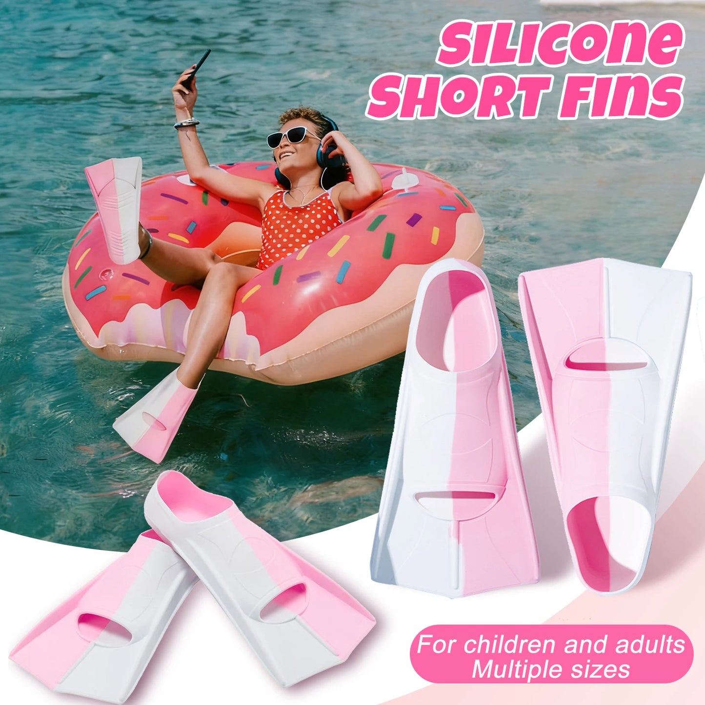 Silicone Snorkelling Fins for Comfortable Indoor & Outdoor Training