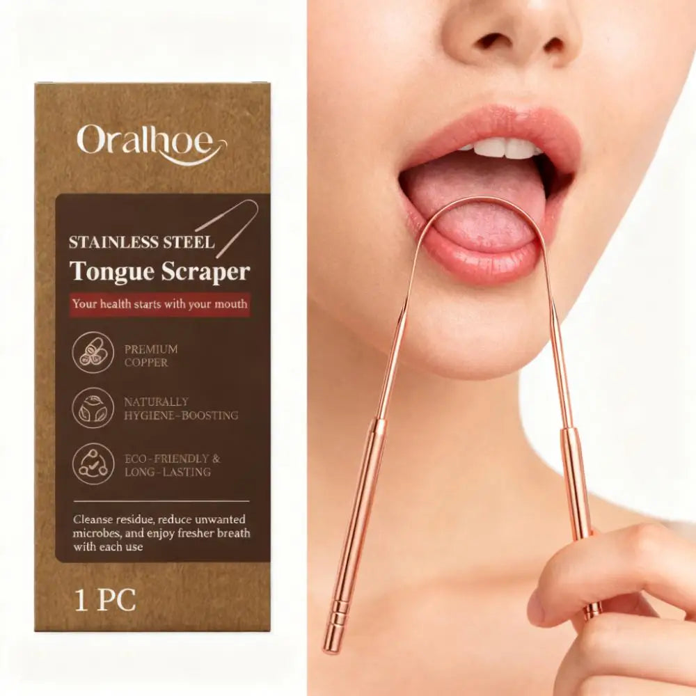 Stainless Steel Tongue Scraper | Freshen Breath & Enhance Oral Care